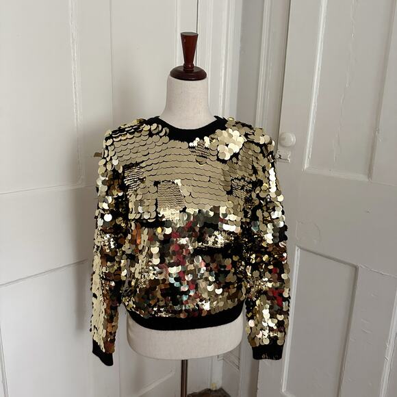 Zara Sequined Sweater Size Small - Picture 1 of 6
